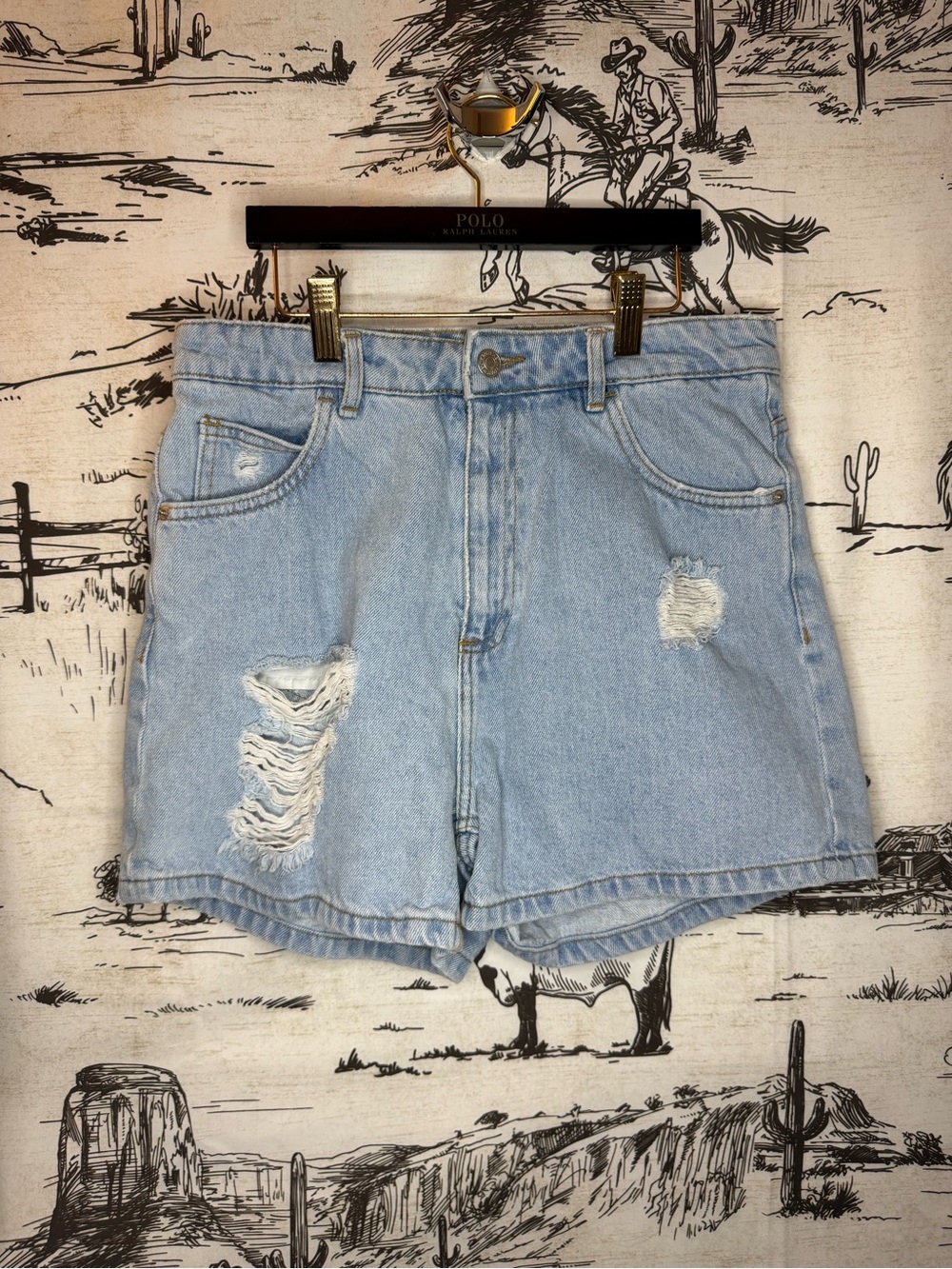 Light Wash Denim Shorts
